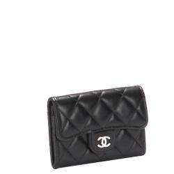 مملوكة مسبقًا Chanel Black Matelasse Leather CC Wallet