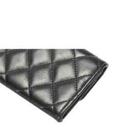 مملوكة مسبقًا Chanel Black Matelasse Leather CC Wallet