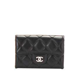 مملوكة مسبقًا Chanel Black Matelasse Leather CC Wallet