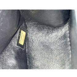 Pre Owned Chanel Black Leather Medium Classic Double Flap Bag