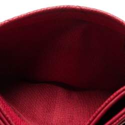 Pre Owned Chanel Pink Quilted Caviar Leather Classic Card Holder