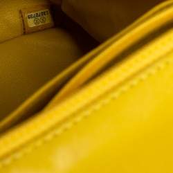 مملوكة مسبقًا Chanel Yellow Quilted Lambskin Leather Maxi Classic Single Flap Bag