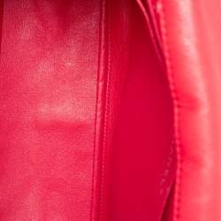 Pre Owned حقيبة شانيل جامبو كلاسيك جلد كافيار مبطن وردي بقلاب مزدوج 