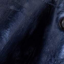 Pre Owned Chanel Metallic Purple Quilted Leather Reissue 2.55 Classic 226 Flap Bag