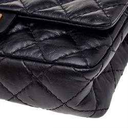 Pre Owned Chanel Black Quilted Leather Reissue Waist Bag