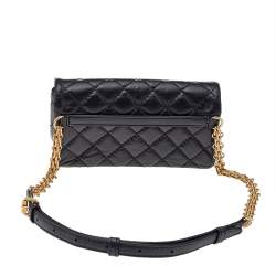 Pre Owned Chanel Black Quilted Leather Reissue Waist Bag