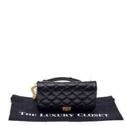 Pre Owned Chanel Black Quilted Leather Reissue Waist Bag