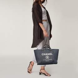 denim chanel deauville tote large