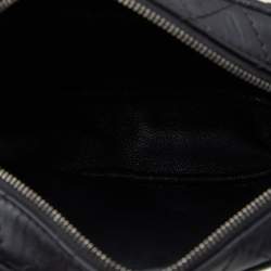 Pre Owned Chanel Black Aged Quilted Leather Mini Reissue Camera Bag