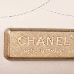 مملوكة مسبقًا  حقيبة شانيل ريشيو 2.55 كلاسيك 228 جلد ثعبان بيج بقلاب