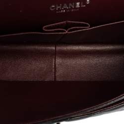 Pre Owned حقيبة شانيل قلاب مزدوج جامبو كلاسيك جلد مبطن أسود
