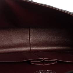 Pre Owned حقيبة شانيل قلاب مزدوج جامبو كلاسيك جلد مبطن أسود