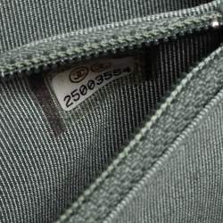 Pre Owned Chanel Mint Green Caviar Shimmer Leather Square Classic Wallet On Chain