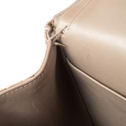 Pre Owned Chanel Beige Python and Leather Jumbo Classic Double Flap Bag