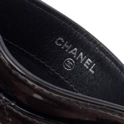 Chanel Black Quilted Patent Leather Classic Card Holder
