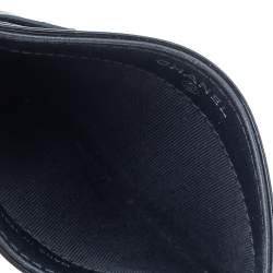 Chanel Black Quilted Patent Leather Classic Card Holder