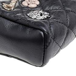 Pre Owned Chanel Black Quilted Leather Reissue Chain Phone Pouch