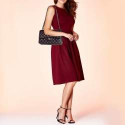 Pre Owned Chanel Black Quilted Leather Jumbo Classic Double Flap Bag