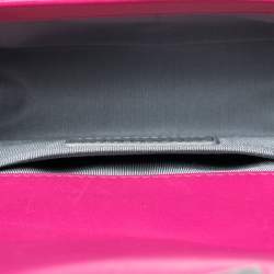 Pre Owned Chanel Fuchsia Quilted Velvet Small Boy Flap Bag