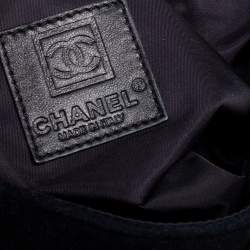 مملوكة مسبقًا Chanel Dark Blue Terry Cloth And Perforated PVC CC Shoulder Bag
