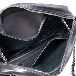Pre Owned Chanel Silver Metallic Quilted Calfskin Large Reissue Camera Bag