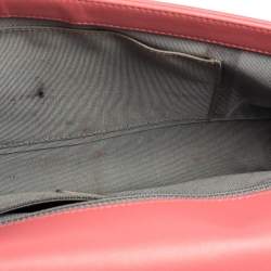 Pre Owned Chanel Pink Chevron Leather New Medium Boy Flap Bag