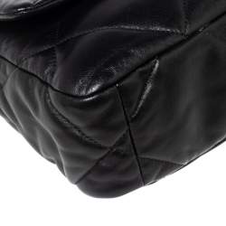 Pre Owned Chanel Black Quilted Leather Medium 19 Flap Bag