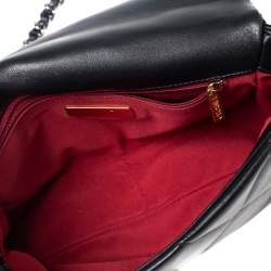 Pre Owned Chanel Black Quilted Leather Medium 19 Flap Bag