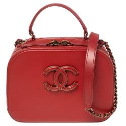 Chanel Red Quilted Leather Coco Curve Vanity Case Bag Chanel | TLC