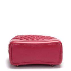 Pre Owned Chanel Red Leather Chevron Gabrielle Backpack
