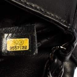 Pre Owned Chanel Black Chain Quilted Leather Single Flap Bag