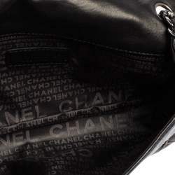 Pre Owned Chanel Black Chain Quilted Leather Single Flap Bag
