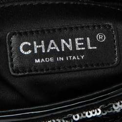 Pre Owned Chanel Black/White Sequins Reissue Shoulder Bag