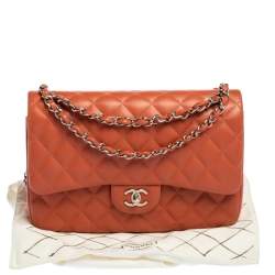 مملوكة مسبقًا حقيبة شانيل كلاسيك جامبو جلد كافيار مبطن أسود بقلاب مزدوج 