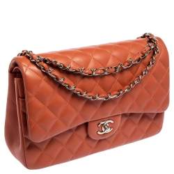 مملوكة مسبقًا حقيبة شانيل كلاسيك جامبو جلد كافيار مبطن أسود بقلاب مزدوج 