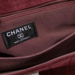 Chanel Red Chocolate Bar Suede 2.55 Reissue Multi-pocket Single Flap Bag