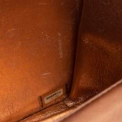 Pre Owned حقيبة شانيل فينتدج 2001 ران وا ي قلاب تويد وجلد بيج مزخرف لؤلؤ كاميليا 