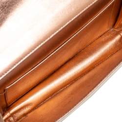 Pre Owned حقيبة شانيل فينتدج 2001 ران واي قلاب تويد وجلد بيج مزخرف لؤلؤ كاميليا 