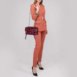 مملوكة مسبقًا Chanel Red Quilted Leather Paris Dallas Studded Flap Bag