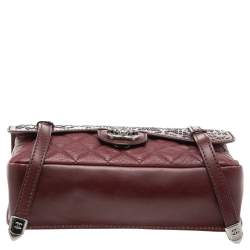 مملوكة مسبقًا Chanel Red Quilted Leather Paris Dallas Studded Flap Bag