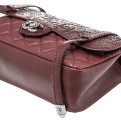 مملوكة مسبقًا Chanel Red Quilted Leather Paris Dallas Studded Flap Bag