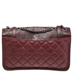 مملوكة مسبقًا Chanel Red Quilted Leather Paris Dallas Studded Flap Bag