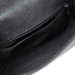 Pre Owned حقيبة شانيل قلاب بوي متوسطة نيو سلسلة مغزولة جلد مبطنة أسود 