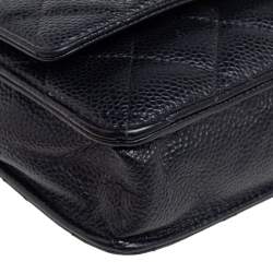 Pre Owned محفظة بسلسلة شانيل كلاسيكية جلد وردية فاتحة