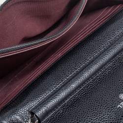 Pre Owned محفظة بسلسلة شانيل كلاسيكية جلد وردية فاتحة