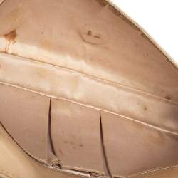 مملوكة مسبقًا Chanel Beige Chocolate Bar Quilted Fabric CC East West Flap Bag