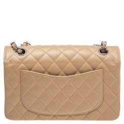 مملوكة مسبقًا Chanel Nude Quilted Caviar Leather Small Classic Double Flap Bag