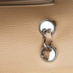 مملوكة مسبقًا Chanel Nude Quilted Caviar Leather Small Classic Double Flap Bag