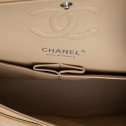مملوكة مسبقًا Chanel Nude Quilted Caviar Leather Small Classic Double Flap Bag