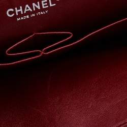 Chanel Red Quilted Patent Leather Jumbo Classic Double Flap Bag